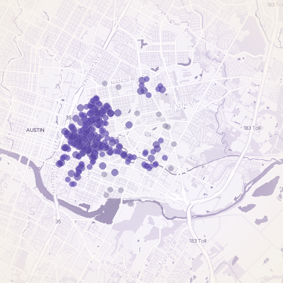 Interactive map of East Austin