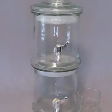 Stacked Glass Beverage Dispenser Rental