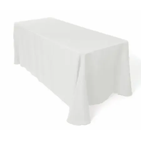 6 Foot White Linen Rental