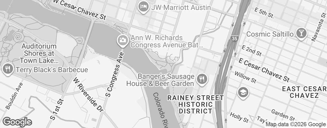 Map banner of Waller Creek Boathouse
