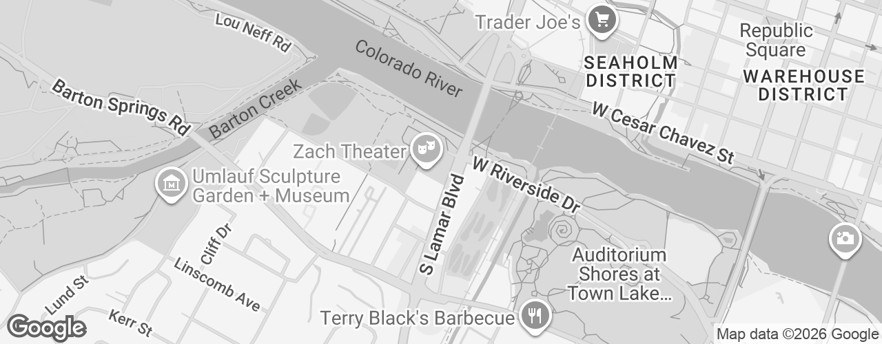 Map banner of ZACH Theatre