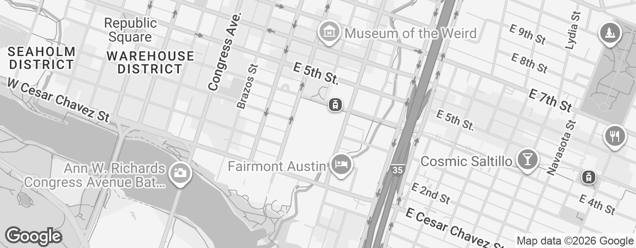 Map banner of Austin Convention Center