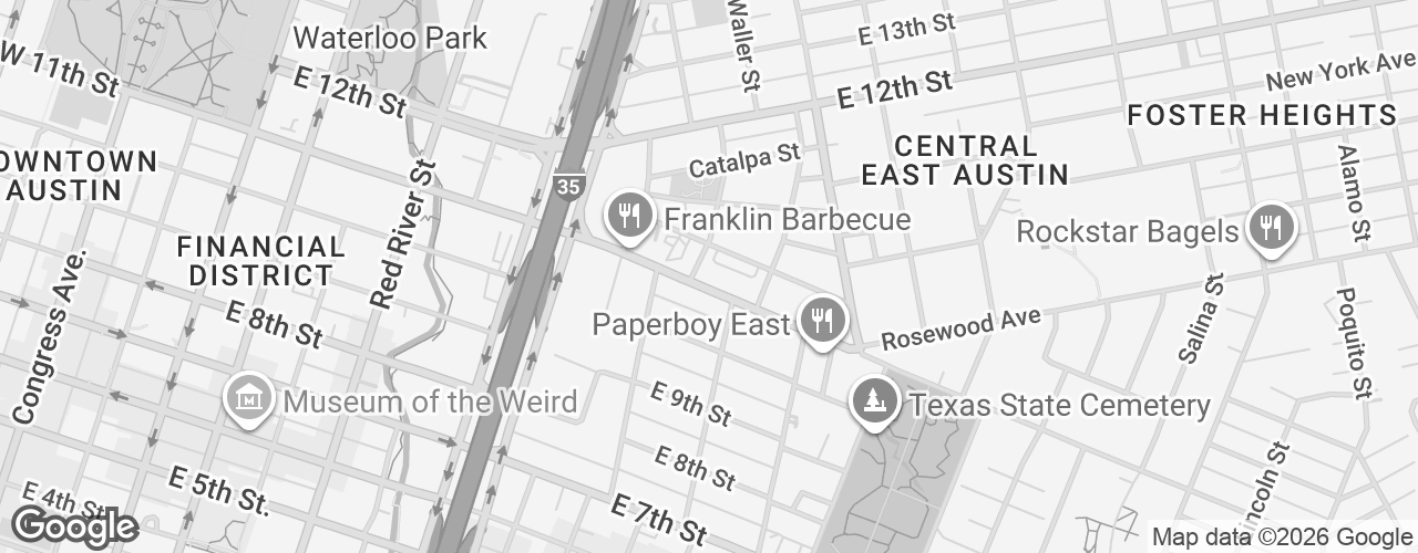 Map banner of East 11th Street Suite 110