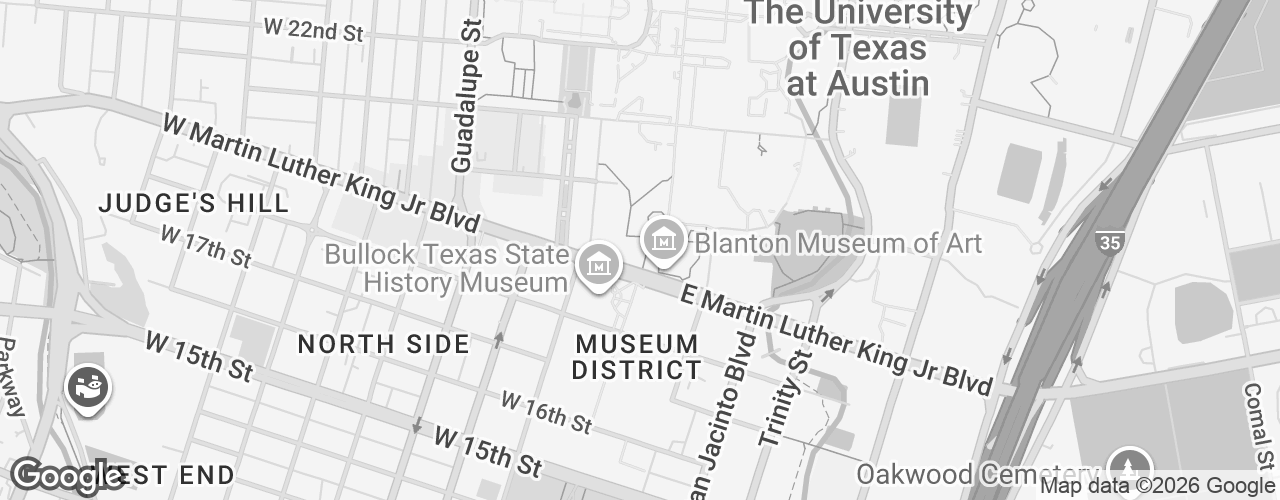 Map banner of Blanton Museum of Art