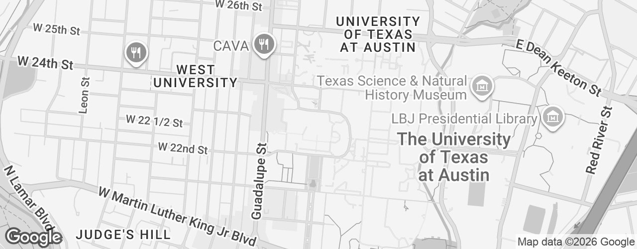 Map banner of UT Austin, Main Mall / Harry Ransom Center