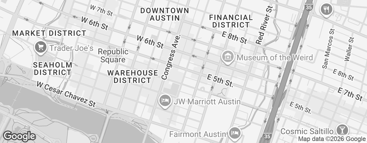 Map banner of Texas Athletic Nutrition Center (TANC)