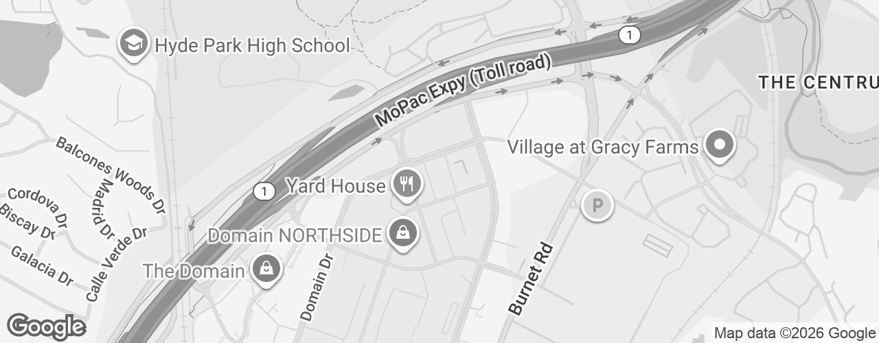 Map banner of AT&T at the Domain