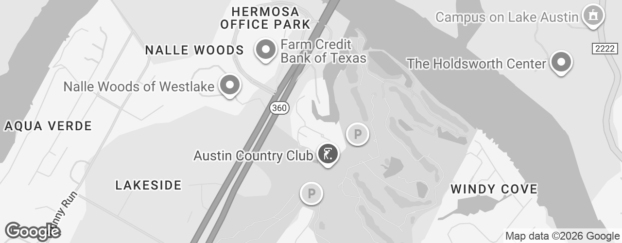 Map banner of Austin Country Club