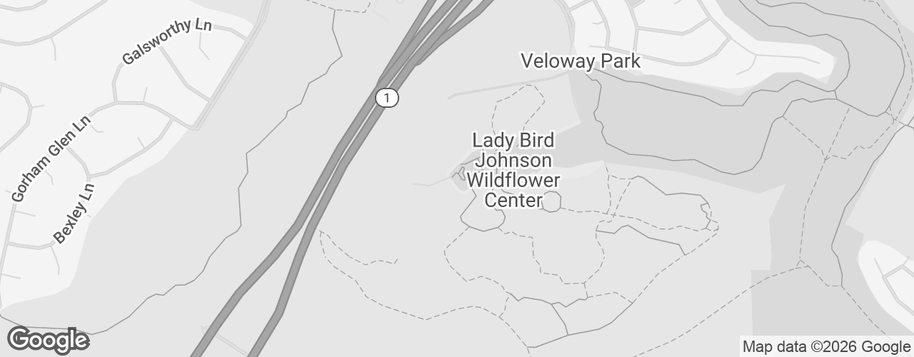 Map banner of Lady Bird Johnson Wildflower Center