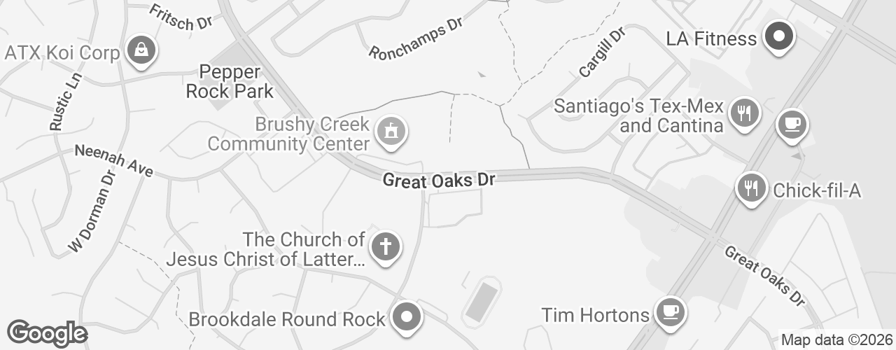 Map banner of Brushy Creek Garden Pavilion