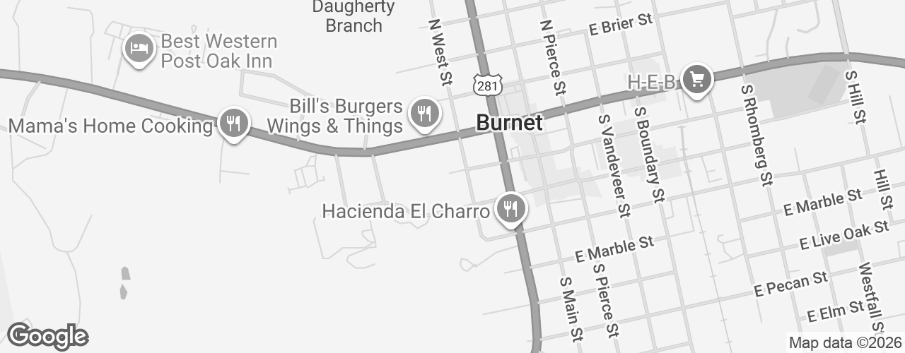 Map banner of Burnet Community Center