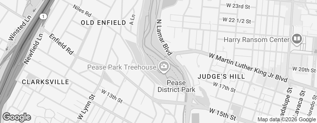 Map banner of Pease Park