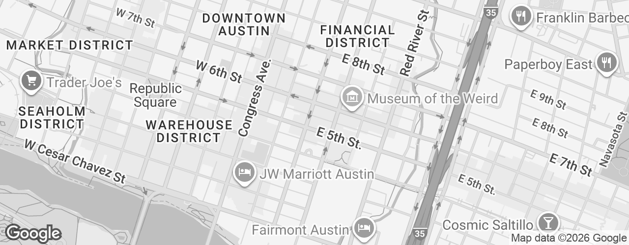 Map banner of The Westin Austin Downtown