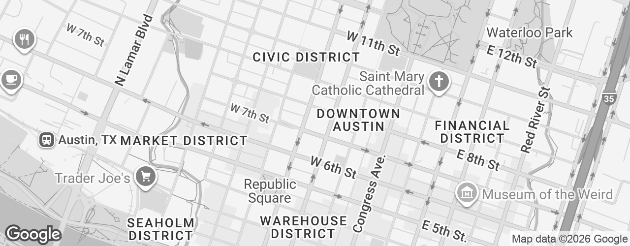 Map banner of Travis County Building