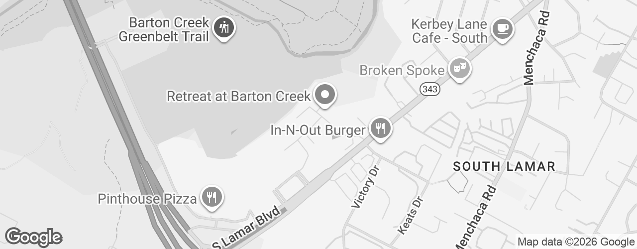 Map banner of The Retreat at Barton Creek