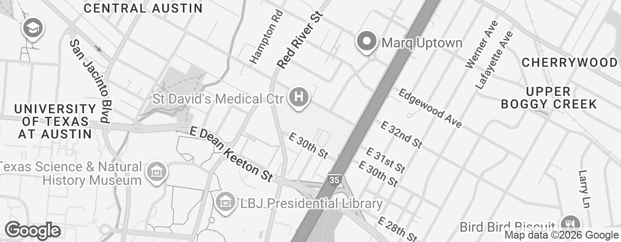 Map banner of St. David's Medical Center