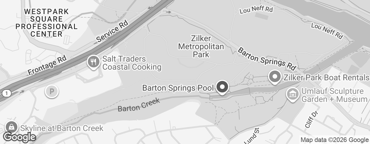 Map banner of Zilker Park