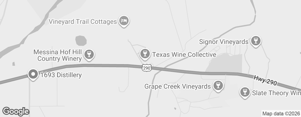 Map banner of E Hwy 290 Fredericksburg