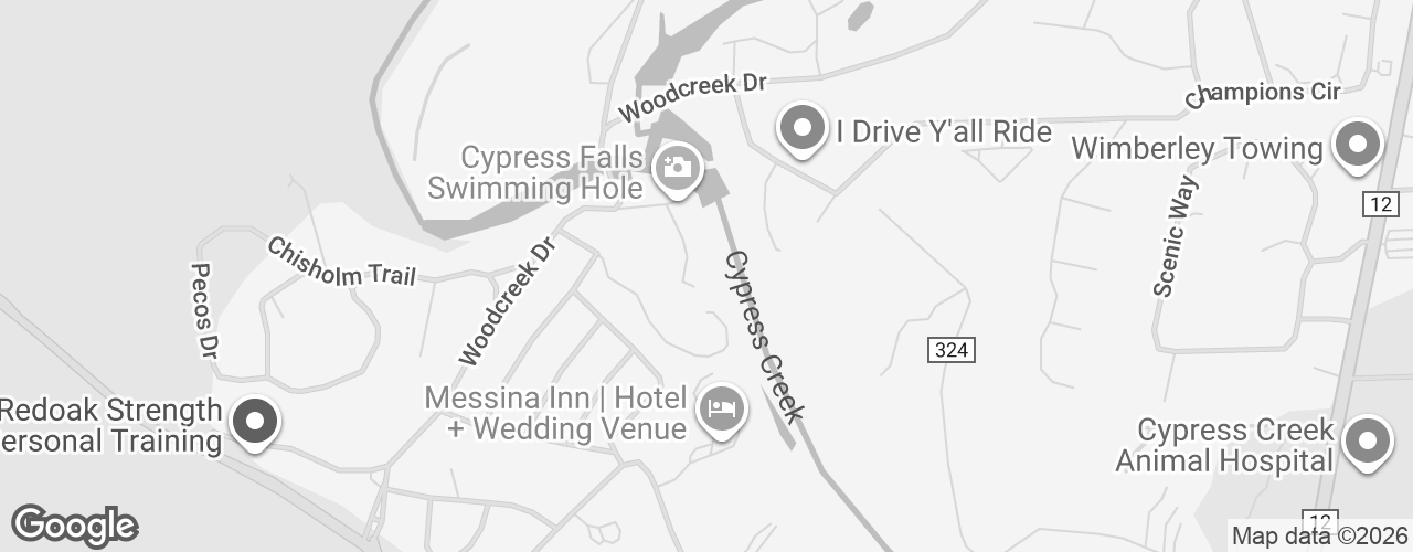 Map banner of Cypress Falls Event Center