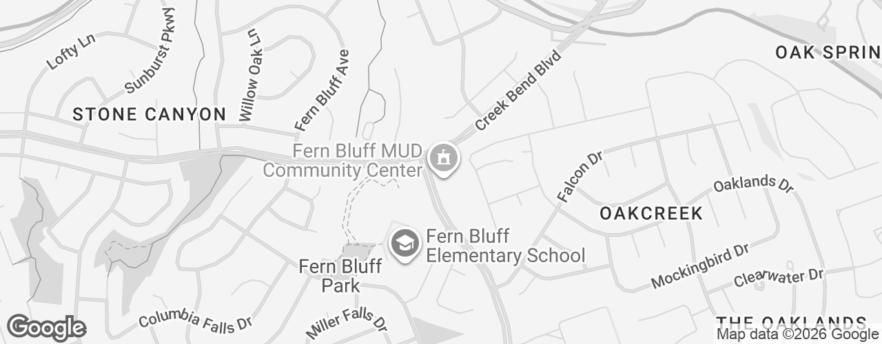 Map banner of Fern Bluff Community Center