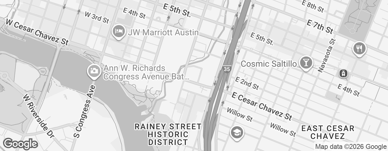 Map banner of Fairmont Austin